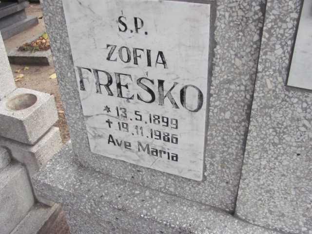 Zofia Fręśko 1899 Wyrzysk - Grobonet - Wyszukiwarka osób pochowanych