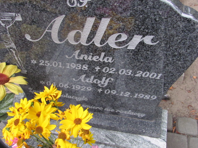 Adolf Adler 1929 Wyrzysk - Grobonet - Wyszukiwarka osób pochowanych