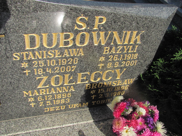 Stanisława Dubownik 1920 Wyrzysk - Grobonet - Wyszukiwarka osób pochowanych