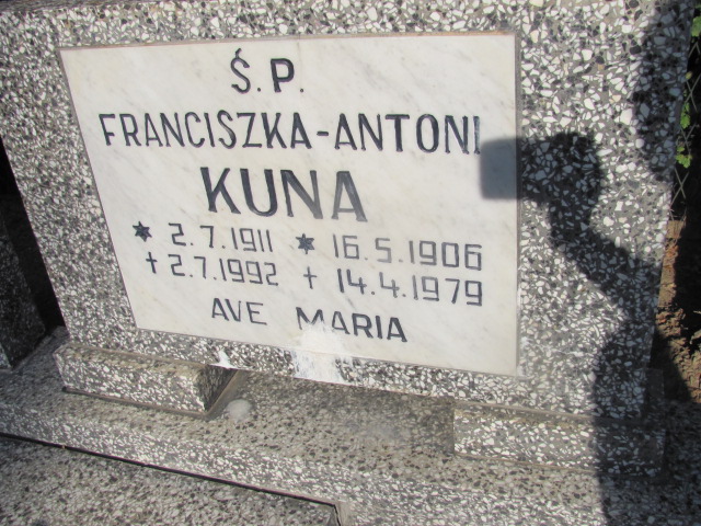 Antoni Kuna  1906 Wyrzysk - Grobonet - Wyszukiwarka osób pochowanych